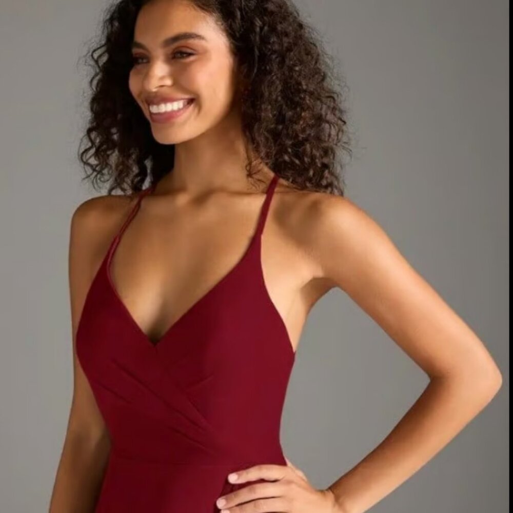 Azazaie Burgandy Dress A4